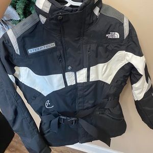 Black and white steep tech jacket